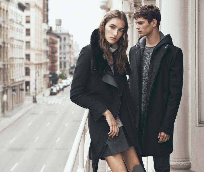 Models Arthur Gosse and Joséphine Le Tutour photographed by Lachlan Bailey for Vince Fall/Winter 2015 Campaign