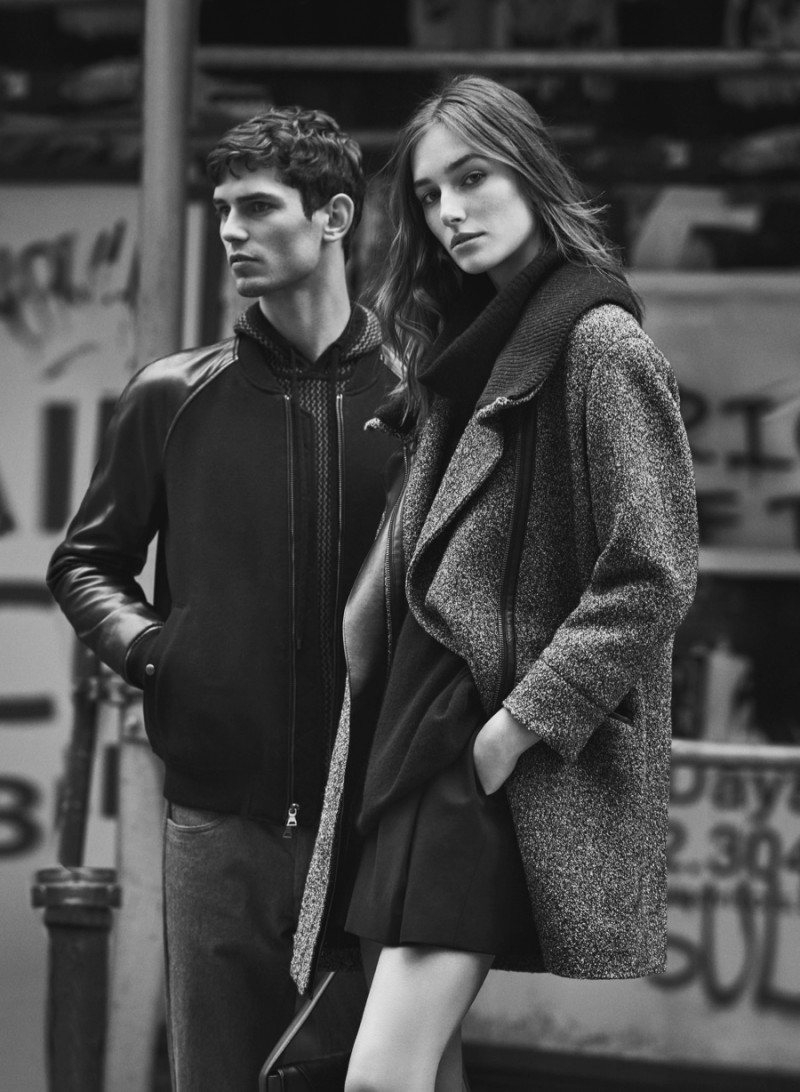 Models Arthur Gosse and Joséphine Le Tutour for Vince Fall/Winter 2015 Campaign