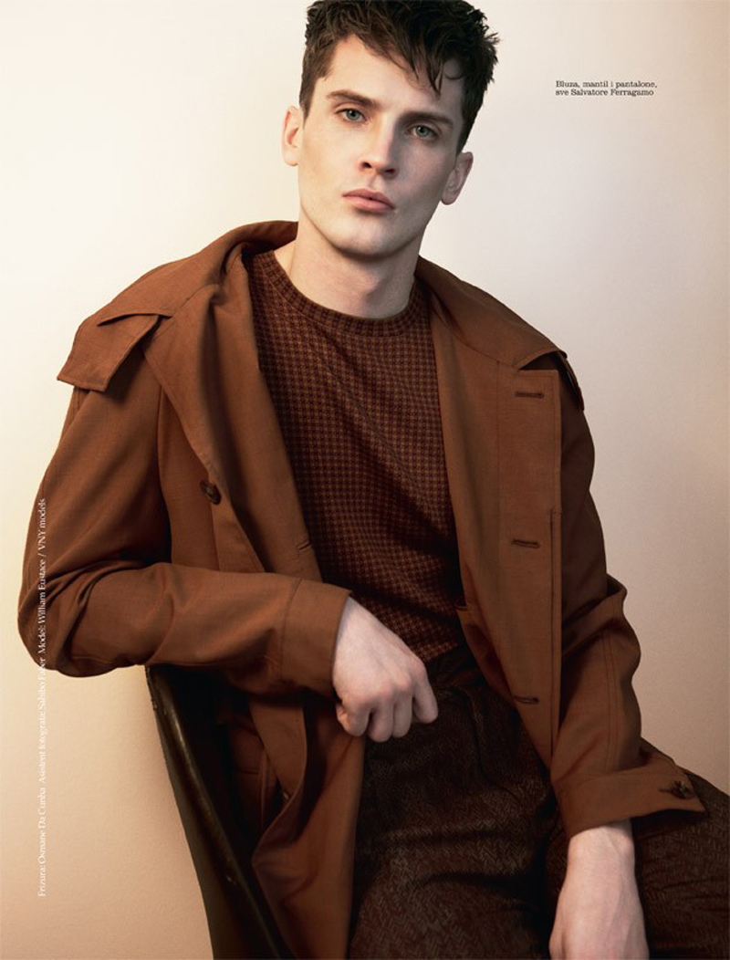 William Eustace Models Salvatore Ferragamo for Elle Man Serbia | The ...