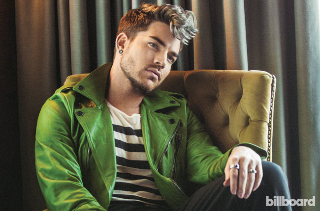 Adam Lambert Billboard 2015 Shoot Green Leather Jacket