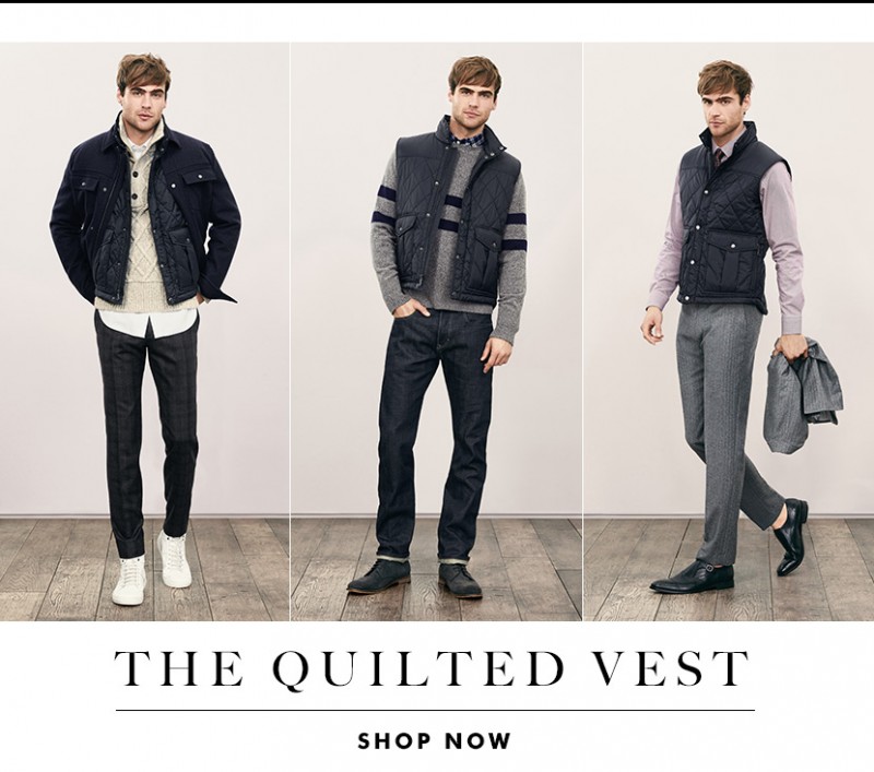 George Alsford gives the quilted vest a try.