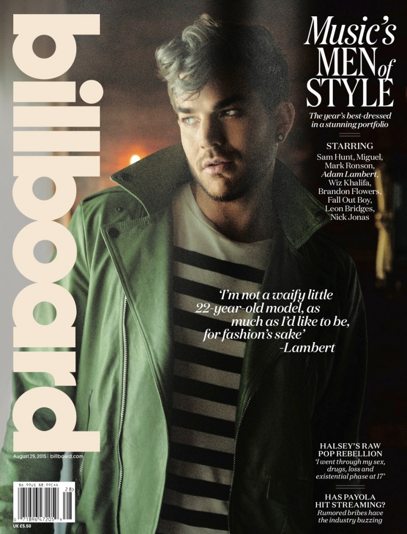 Adam Lambert covers Billboard's Music's Men of Style issue.