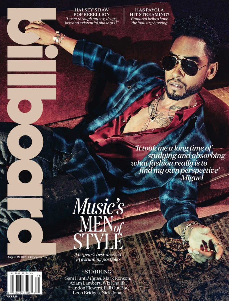 Miguel covers Billboard's Music's Men of Style issue.