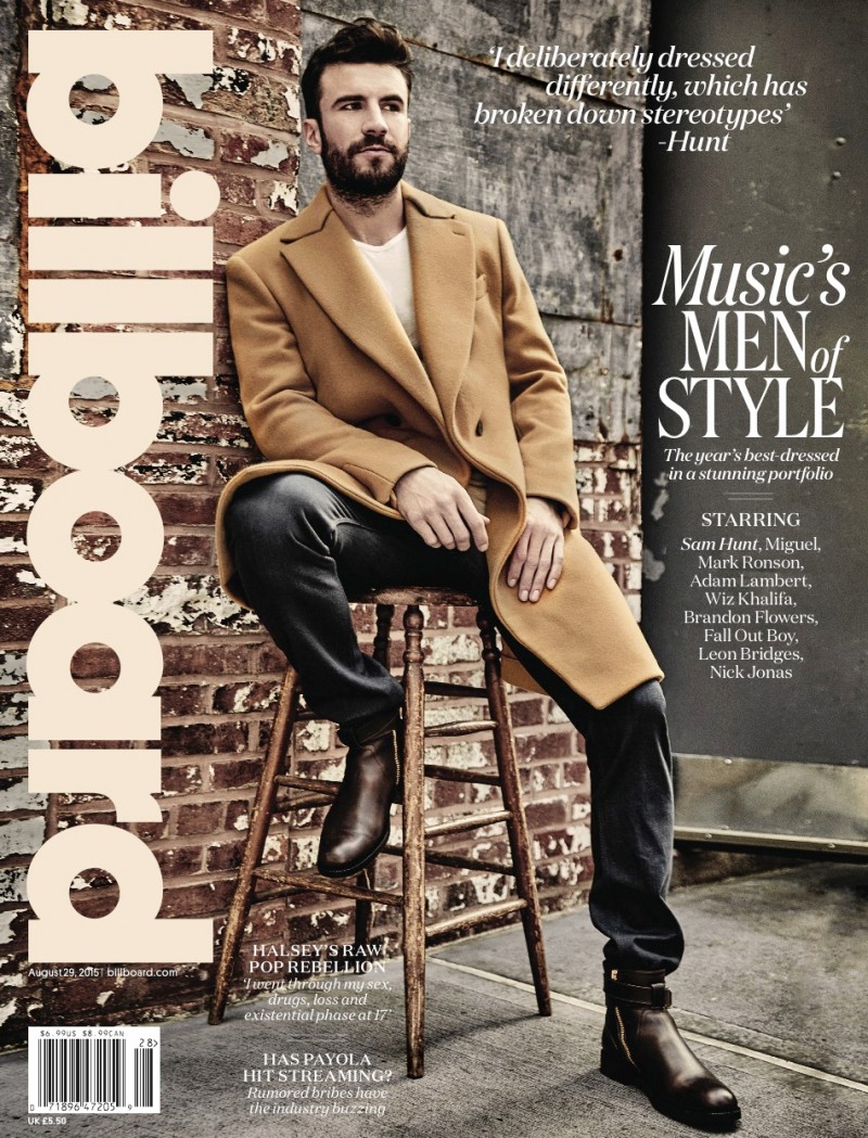 Sam Hunt covers Billboard's Music's Men of Style issue.
