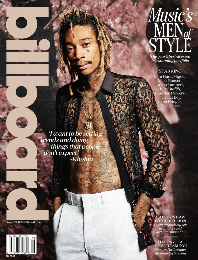 Wiz Khalifa covers Billboard's Music's Men of Style issue.