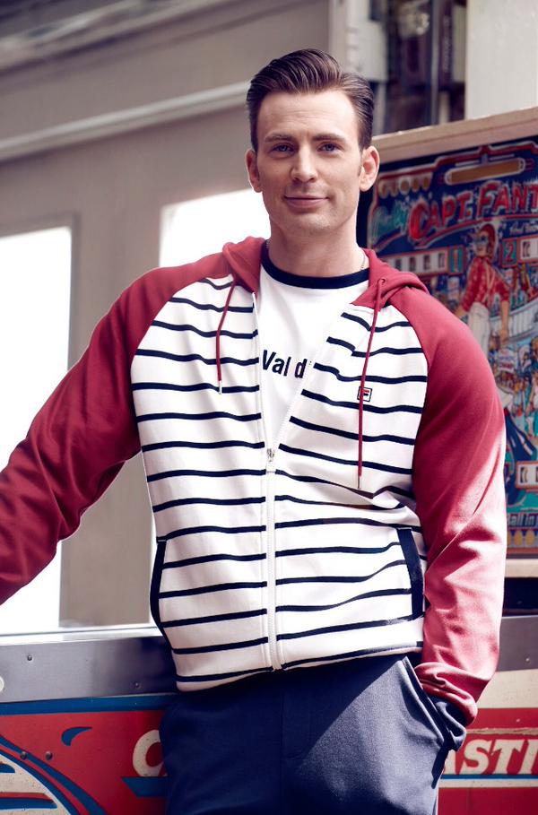 Chris Evans is Sporty Vision for Fila China