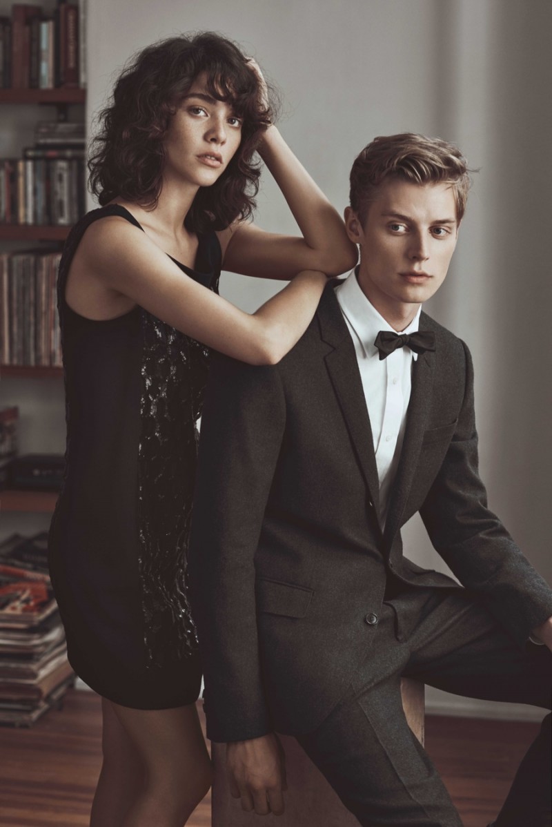 Models Janis Ancens and Steffy Argelich champion formal style for Club Monaco Fall/Winter 2015 Campaign