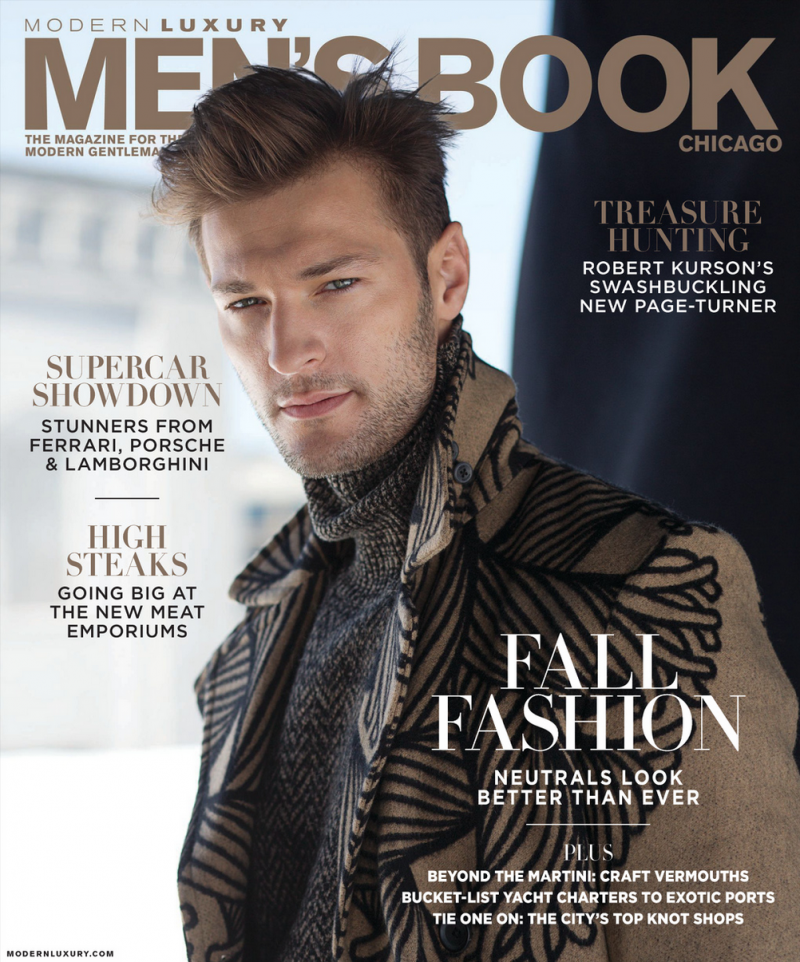 Dan Murphy covers Men's Book in Louis Vuitton.