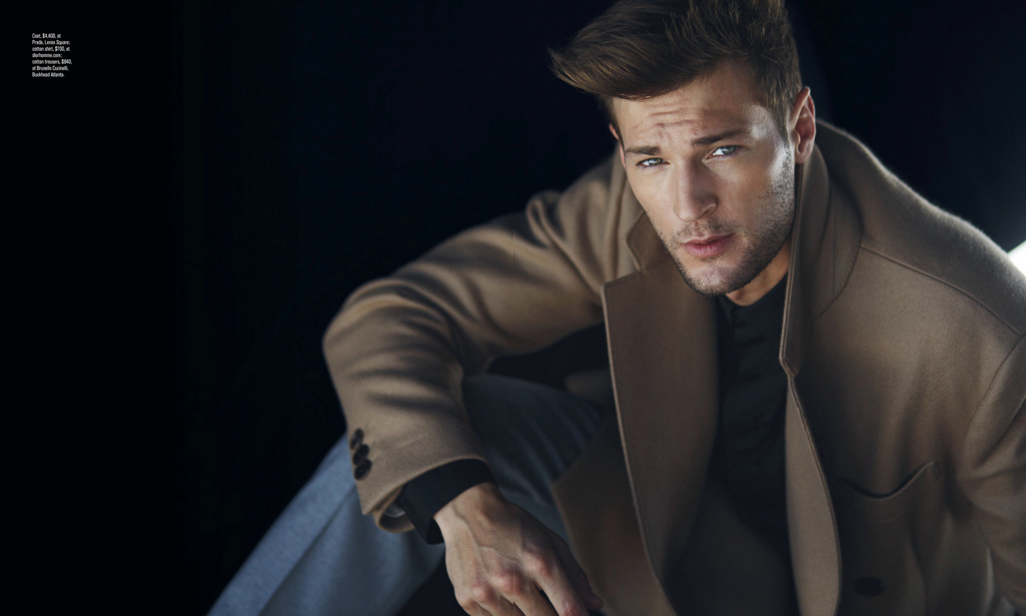 Dan Murphy Models Luxe Fall Fashions for Men’s Book