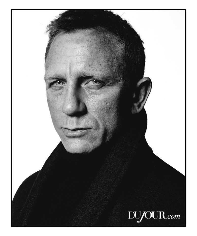 Daniel Craig poses for a portrait by photographer David Bailey.