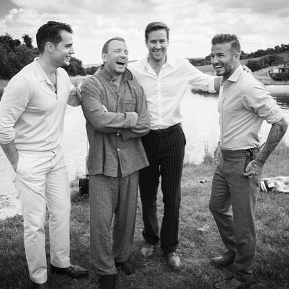 Henry Cavill Guy Ritchie Armie Hammer David Beckham 2015 Picture