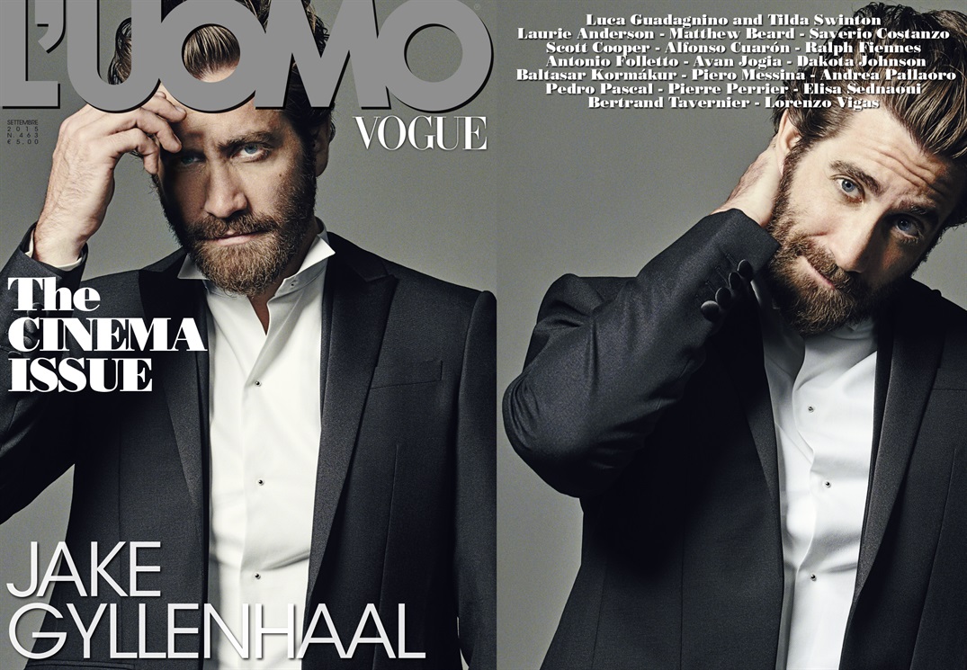 Jake Gyllenhaal LUomo Vogue September 2015 Cover Photo Shoot 002