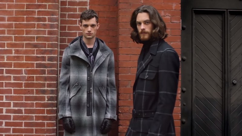 Models Nick Rea and Jonas Kesseler for John Varvatos Fall/Winter 2015