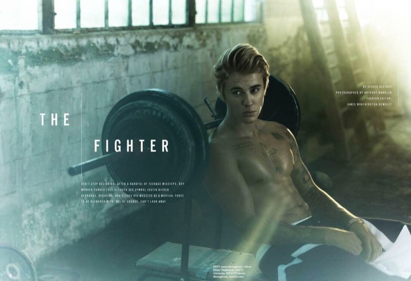 Justin Bieber Shirtless Cosmopolitan Shoot
