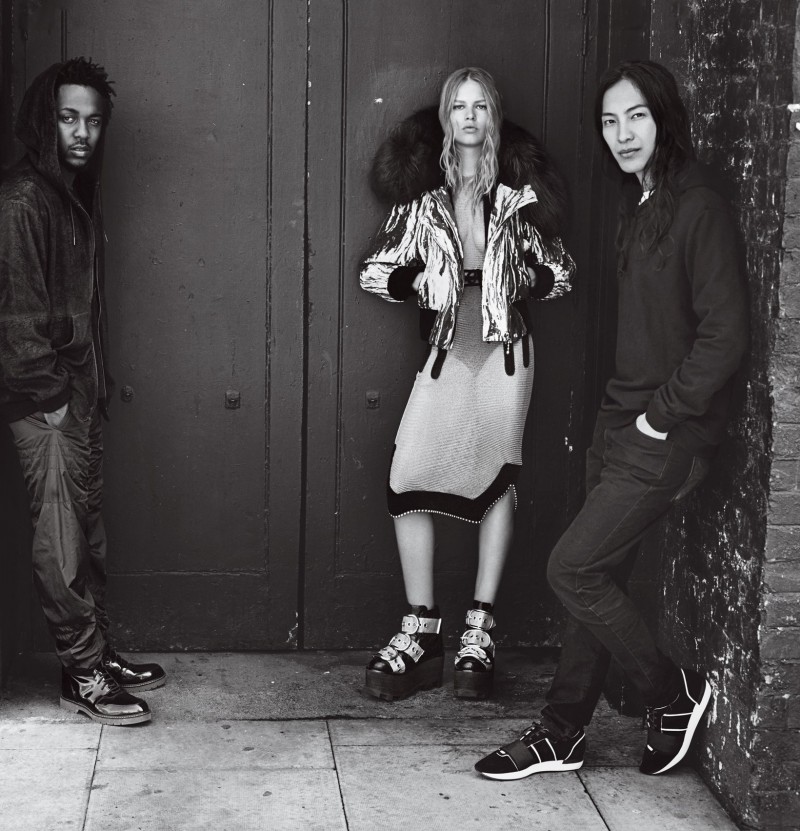 Rapper Kendrick Lamar, model Anna Ewers and designer Alexander Wang for Vogue's September 2015 issue.