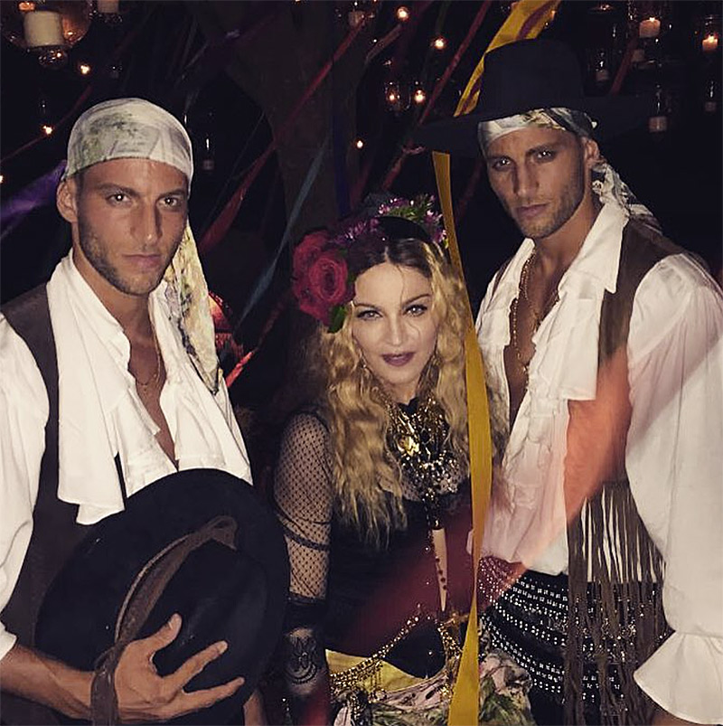 Madonna pictured with Kevin and Jonathan Sampaio