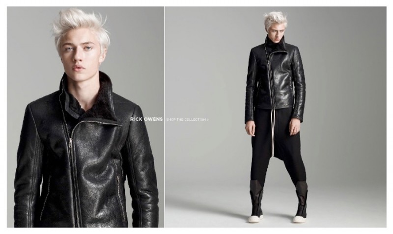 Lucky Blue Smith goes edgy in Rick Owens.
