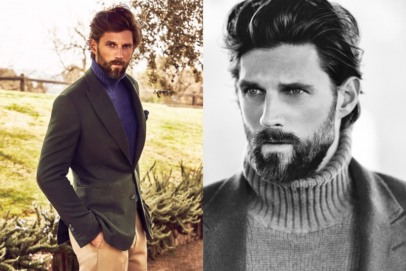 Model RJ Rogenski embraces sharp country luxe styles for Massimo Dutti.