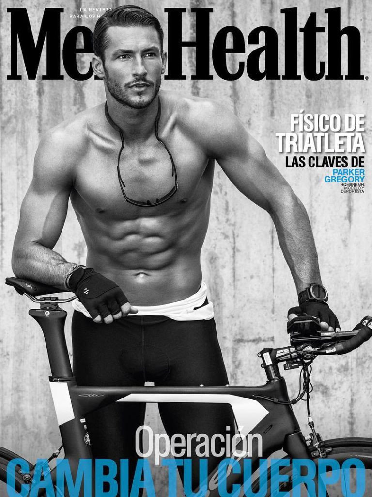 Parker Gregory covers Men's Health Spain September 2015 issue.