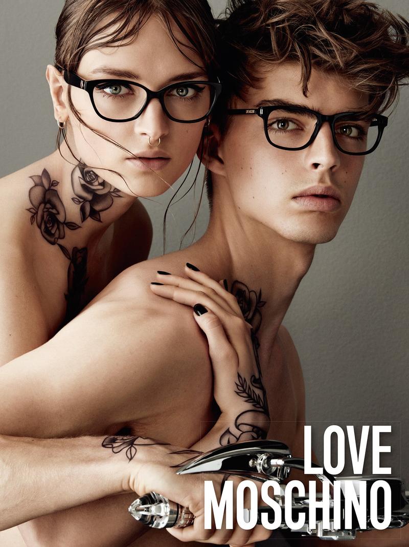 Daga Ziober and Daan van der Deen for Love Moschino Fall/Winter 2015 Eyewear Campaign