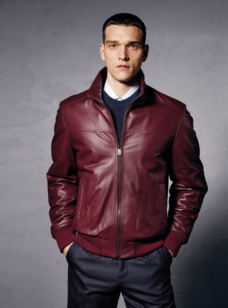 paul shark leather jacket