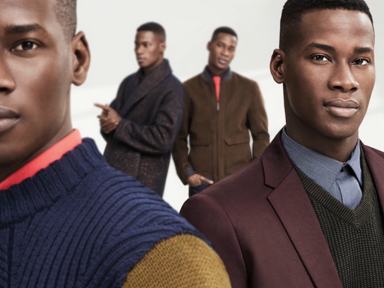 Model David Agbodji for Perry Ellis Fall/Winter 2015 Campaign