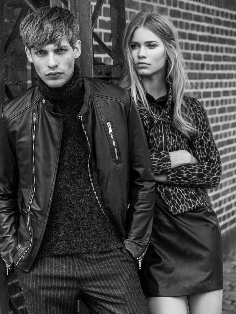 Models Baptiste Radufe and Kirstin Liljegren for SAND Fall/Winter 2015 Campaign