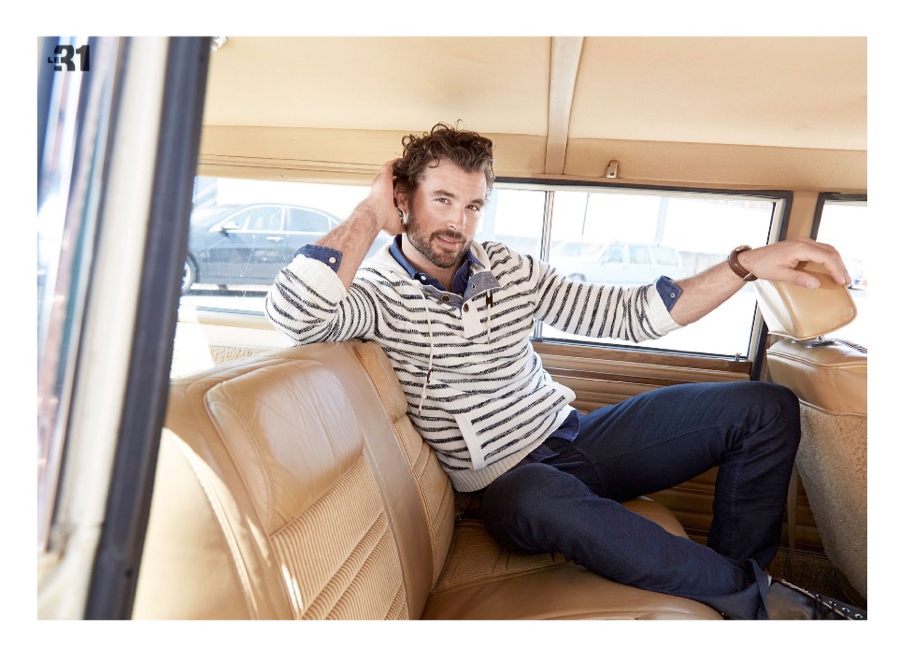 Walter Savage Models Casual Blue Fashions for Simons Fall 2015