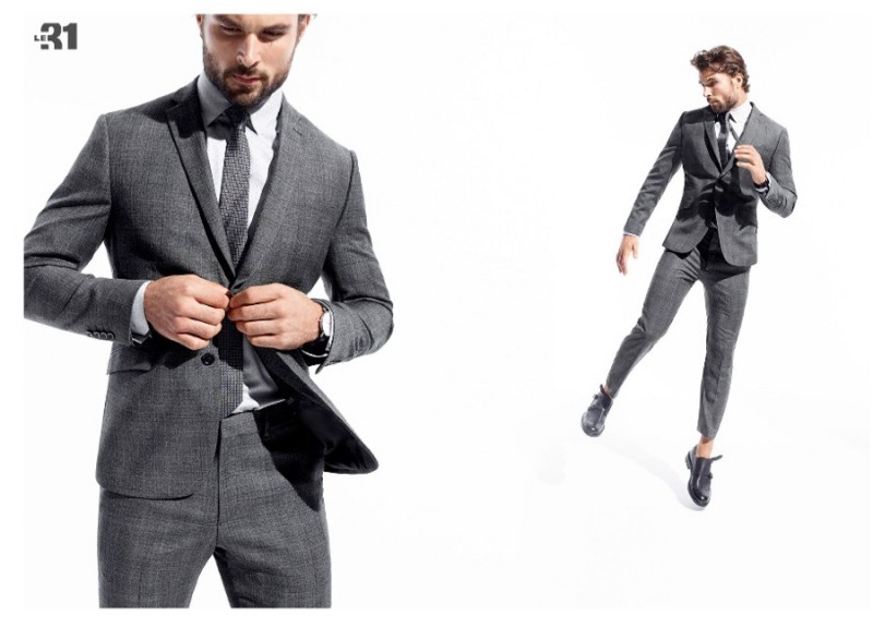 Walter Savage Dons Gray Sartorial Men’s Styles for Simons | The Fashionisto