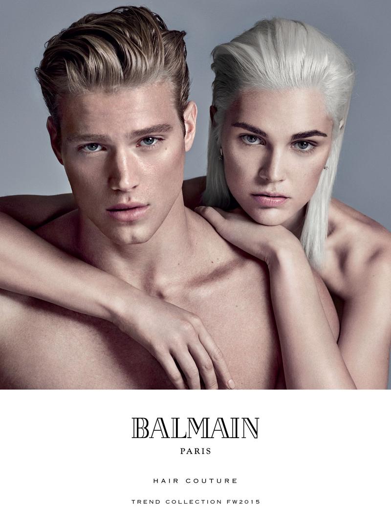 Matthew Noszka and Anastasia Eremenko for Balmain