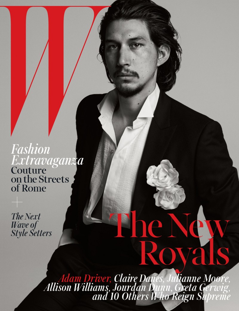 Adam Driver photographed by Inez & Vinoodh for W magazine October 2015 cover