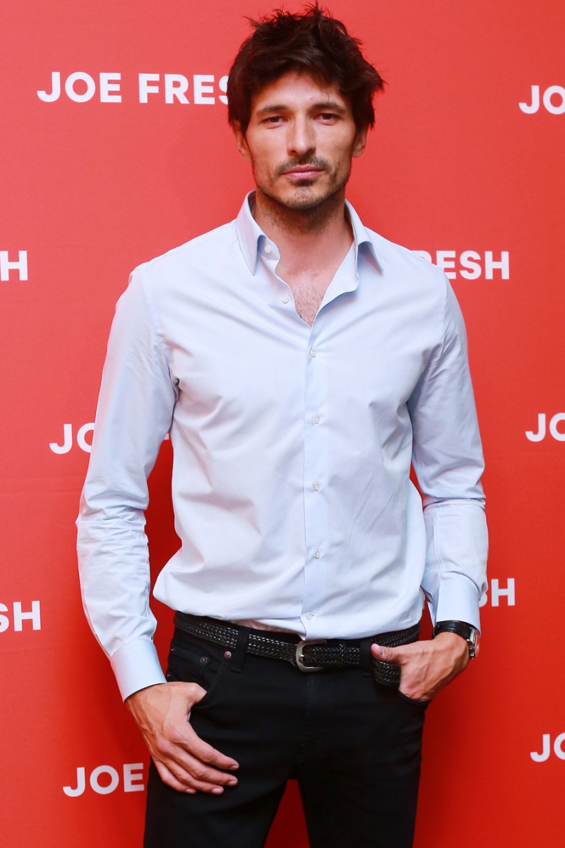 Andres Velencoso Segura poses for pictures at Joe Fresh's new Mexico City store at Palacio de Hierro.