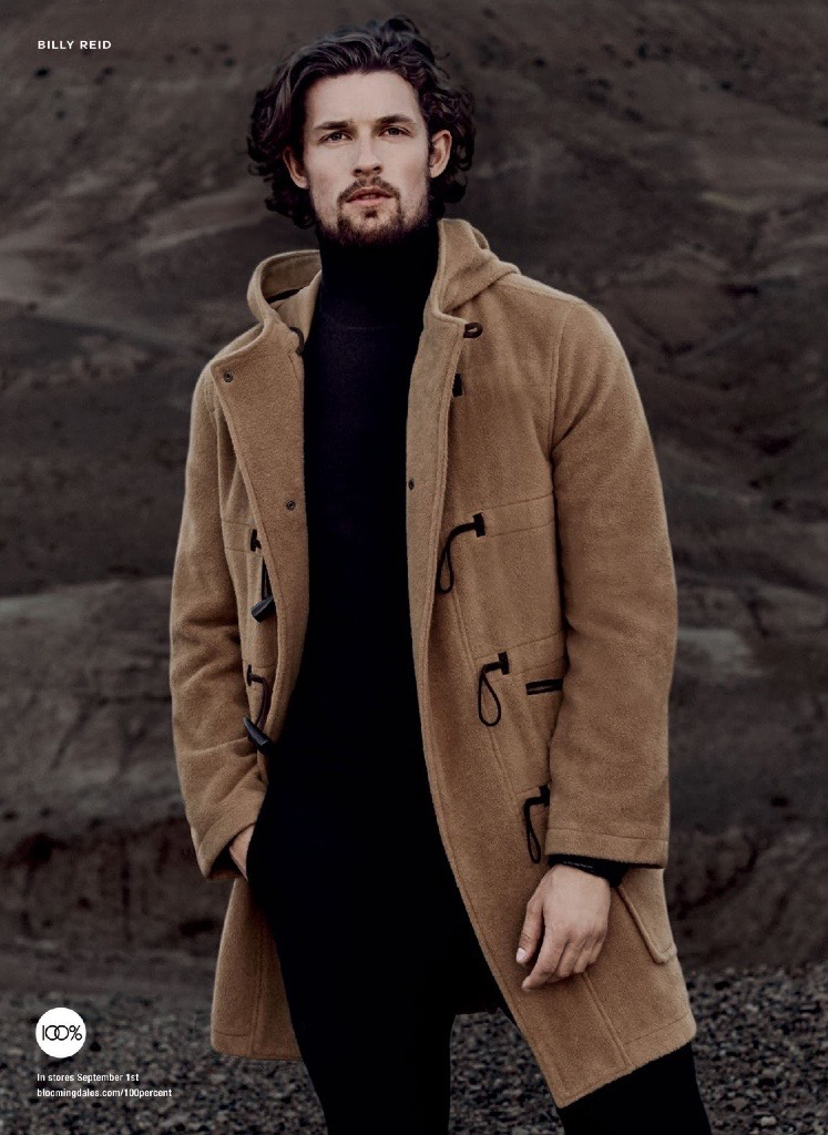 Wouter Peelen wears duffle coat Billy Reid.