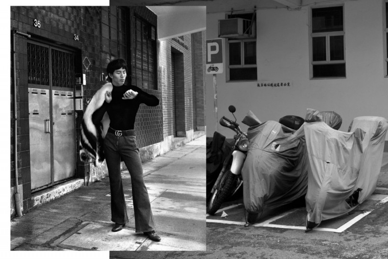 Model Wilfred Huang channels Bruce Lee for a new editorial shoot.