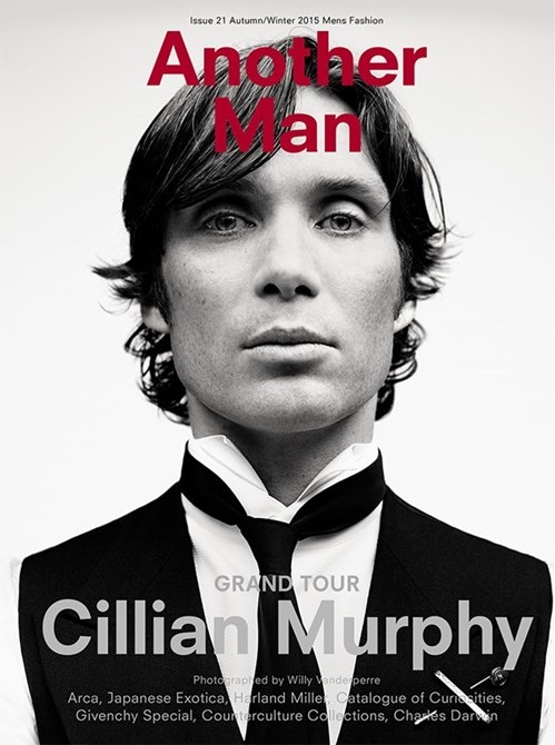 Actor Cillian Murphy links up with fashion photographer Willy Vanderperre for the latest issue of British men's magazine Another Man. Murphy hits the studio, posing for formal black & white portraits, making two covers for Another Man's fall-winter 2015 issue.