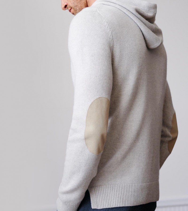 Club Monaco Cashmere Suede Trim Hoodie