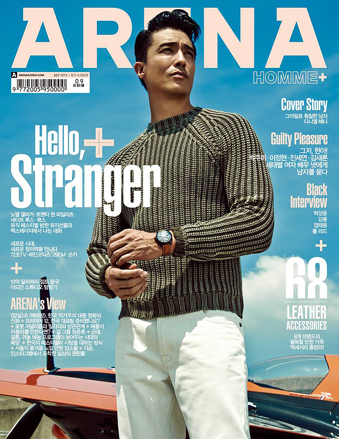 Daniel Henney covers the September 2015 issue of Arena Homme+ Korea.