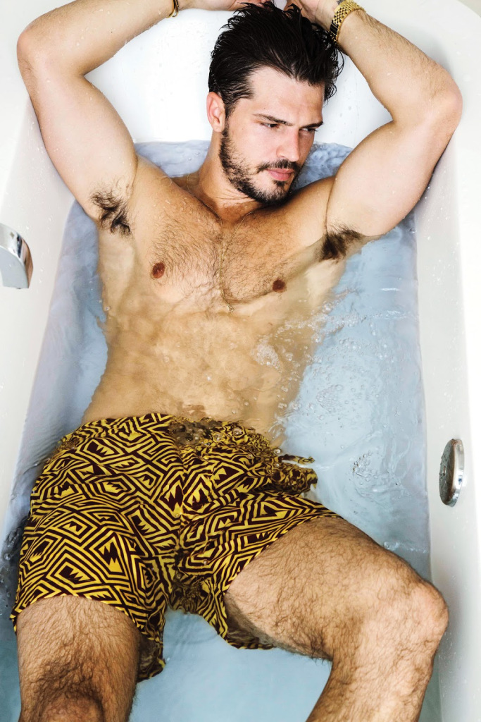 Diego wears swim shorts Thorsun.