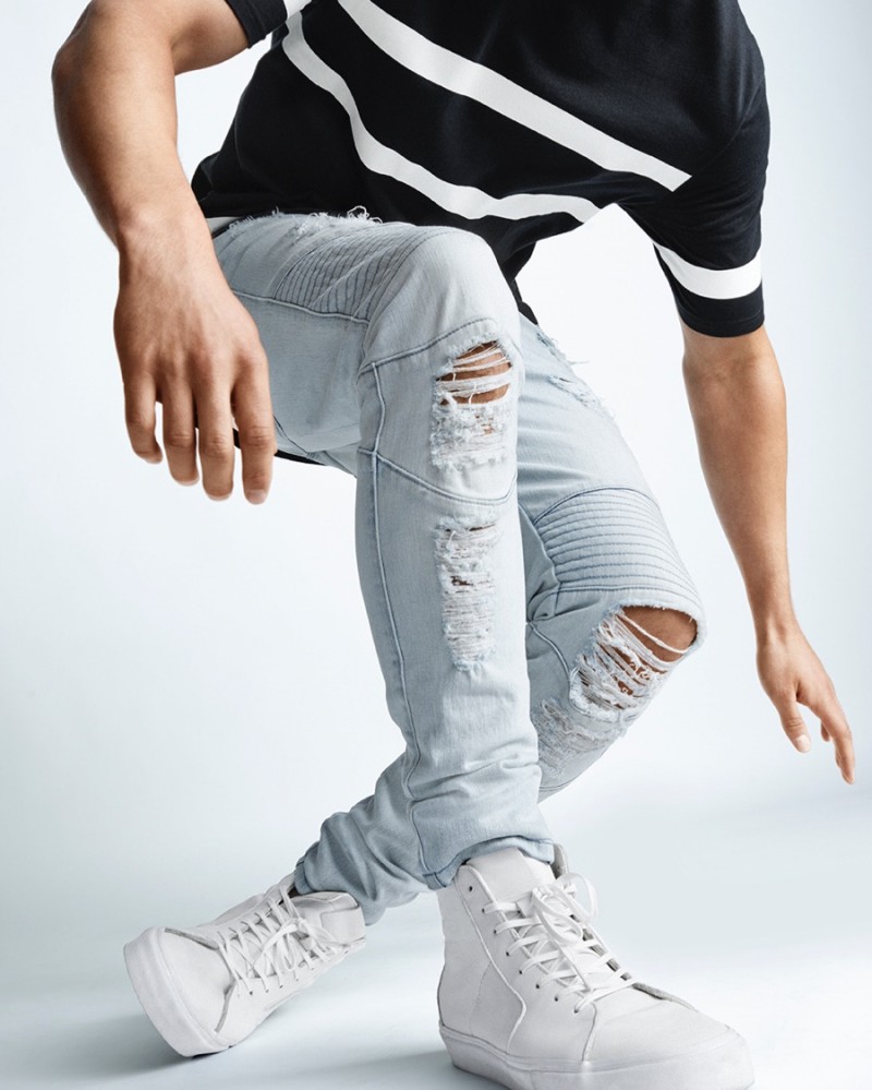 Silvester wears Stampd for Gap