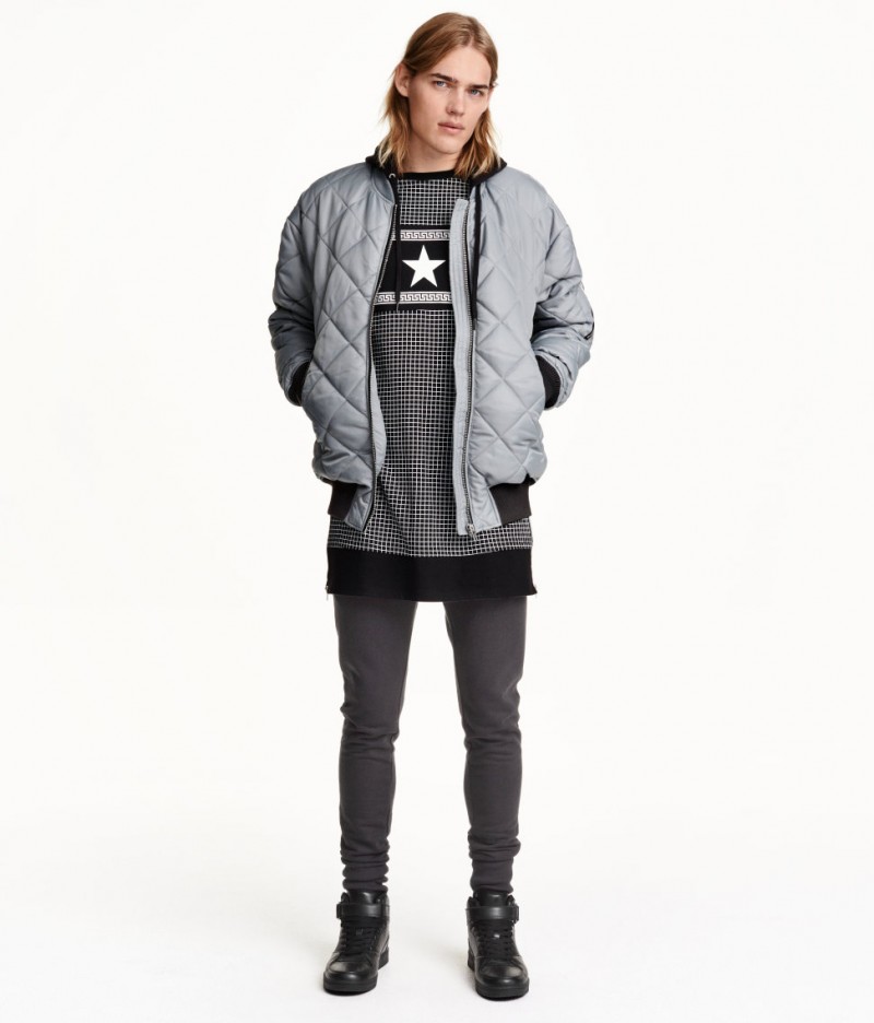 Ton Heukels models skinny H&M Men joggers.