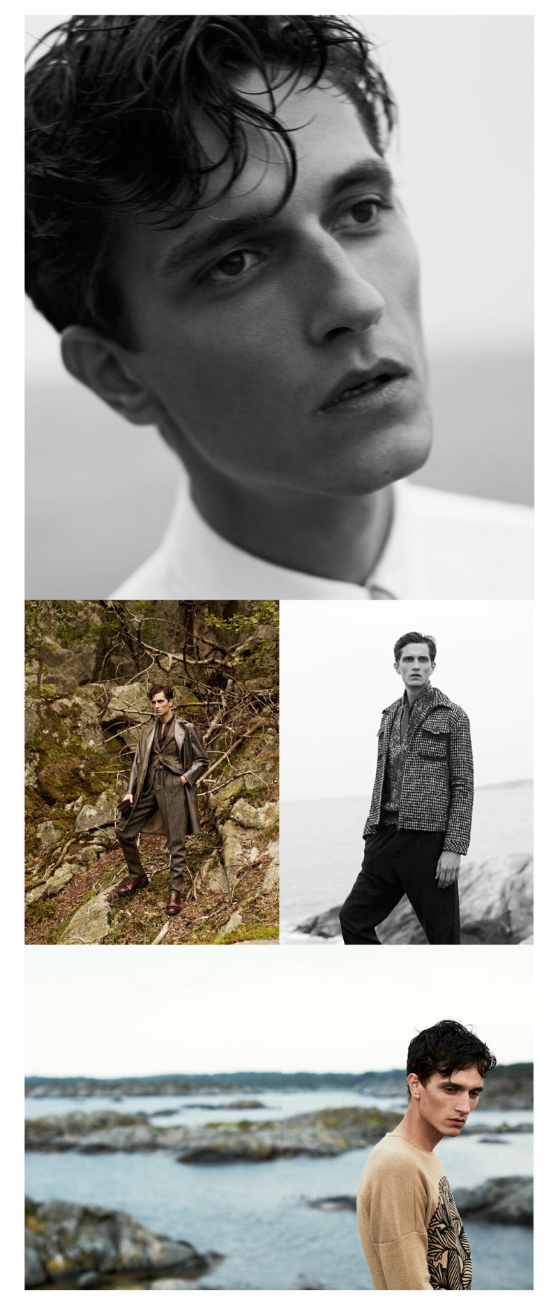 Nest model Jakob Wiechmann graces the pages of Bolero Men magazine with a new story shot by photographer Stian Foss. Venturing outdoors for mesmerizing shots with a serene mood, Jakob models fashions from brands such as Louis Vuitton.