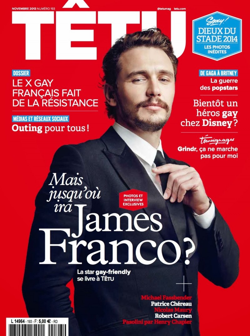 James Franco covers Têtu November 2013