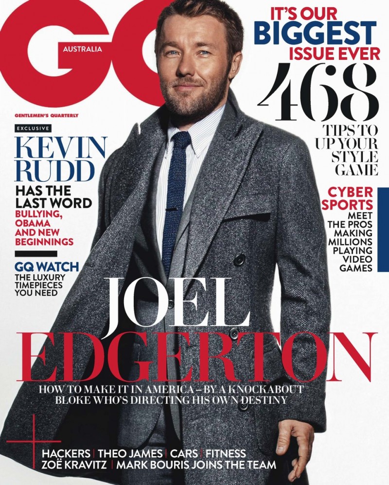 Joel Edgerton covers the September/October 2015 issue of GQ Australia.