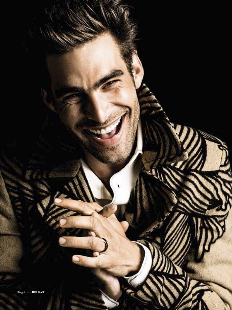 Jon Kortajarena is all smiles in Louis Vuitton.