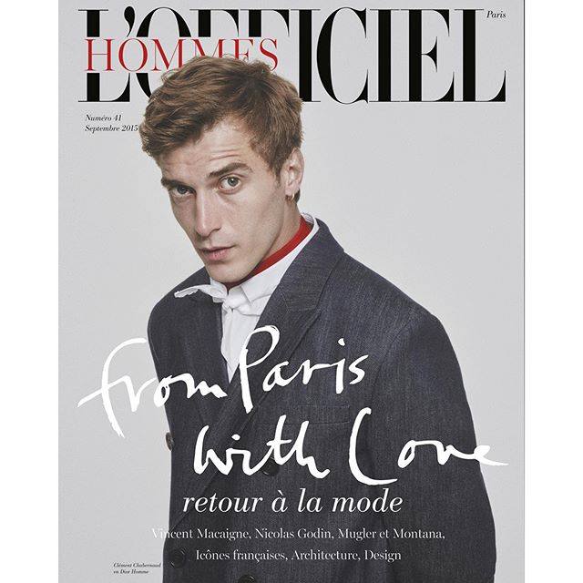 Clément Chabernaud covers L'Officiel Hommes Paris in Dior Homme