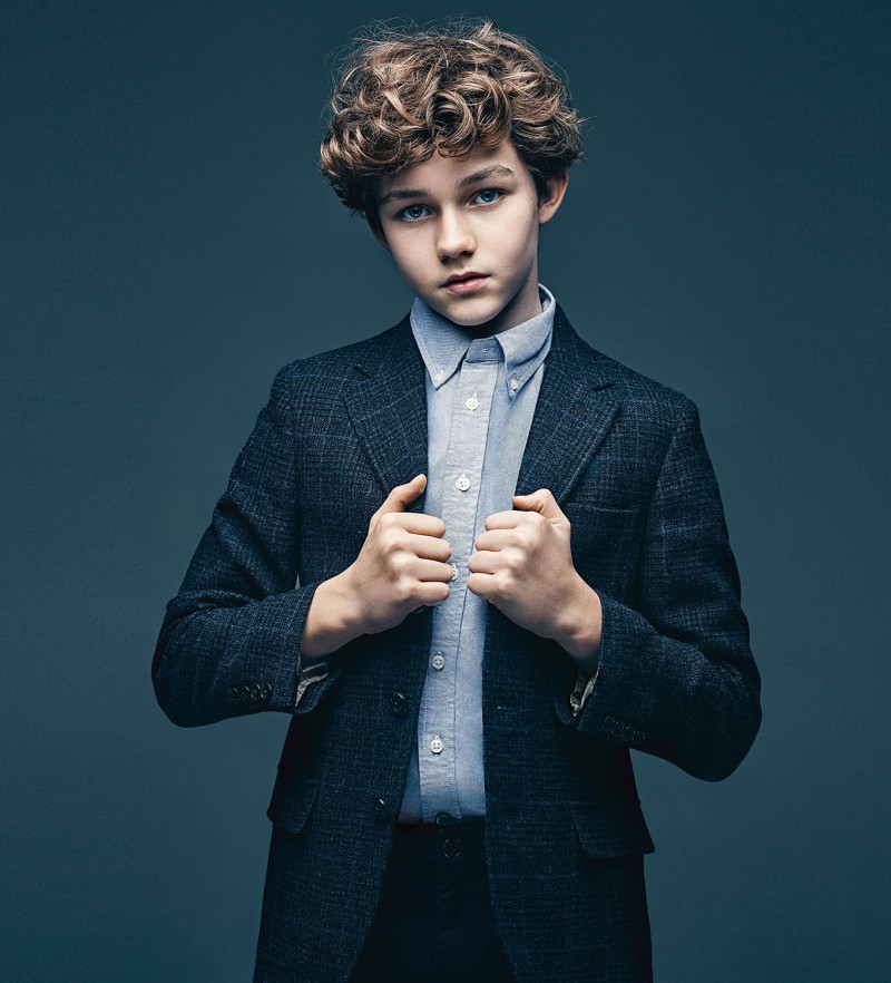 Levi Miller cleans up in a sharp suit.