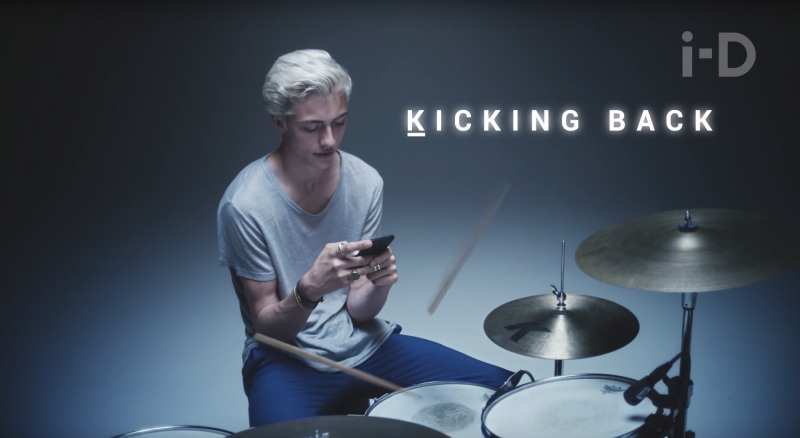 Lucky Blue Smith kicks back. » i-D Presents the 'A-Z of Lucky Blue Smith' Lucky Blue Smith kicks back.