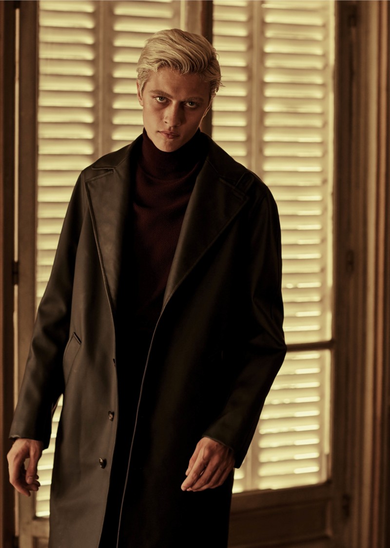 Lucky Blue Smith makes a strong impression in an Ermenegildo Zegna Couture coat.