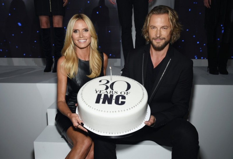 Heidi Klum and Gabriel Aubry celebrate the launch of INC's 30th Anniversary Collection at IAC Building on September 10, 2015 in New York City.  (Photo by Dimitrios Kambouris/Getty Images for Heidi Klum)