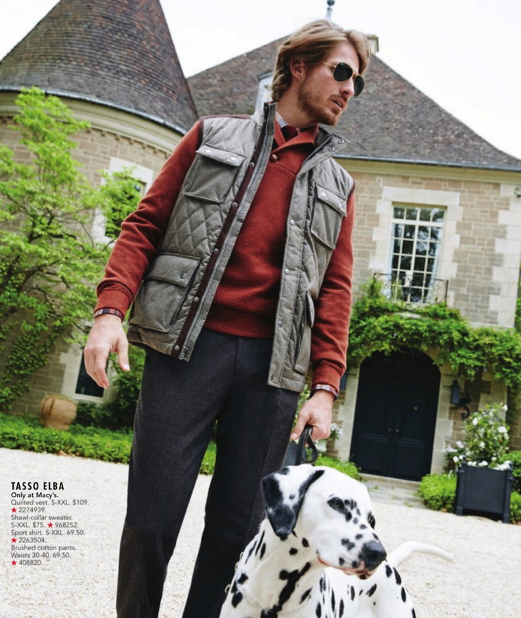 Ryan Burns wears Tasso Elba for Macy's